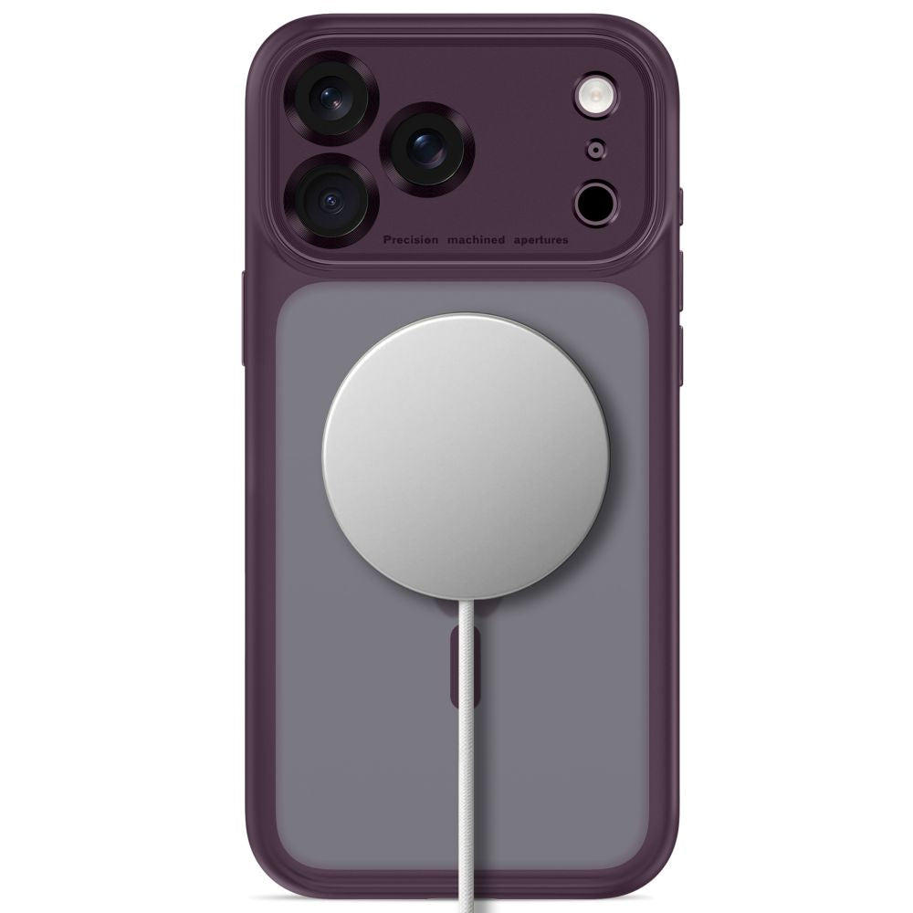 Tech-Protect iPhone 18 Pro / iPhone 17 Pro - Σκληρή Θήκη με Πλαίσιο Σιλικόνης και MagSafe - MagPeak MagSafe CC - Matte Dark Cherry