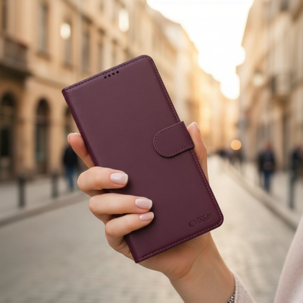 Tech - Protect Samsung Galaxy A57 5G - Θήκη Πορτοφόλι Stand από Δερματίνη - Wallet - Mulberry