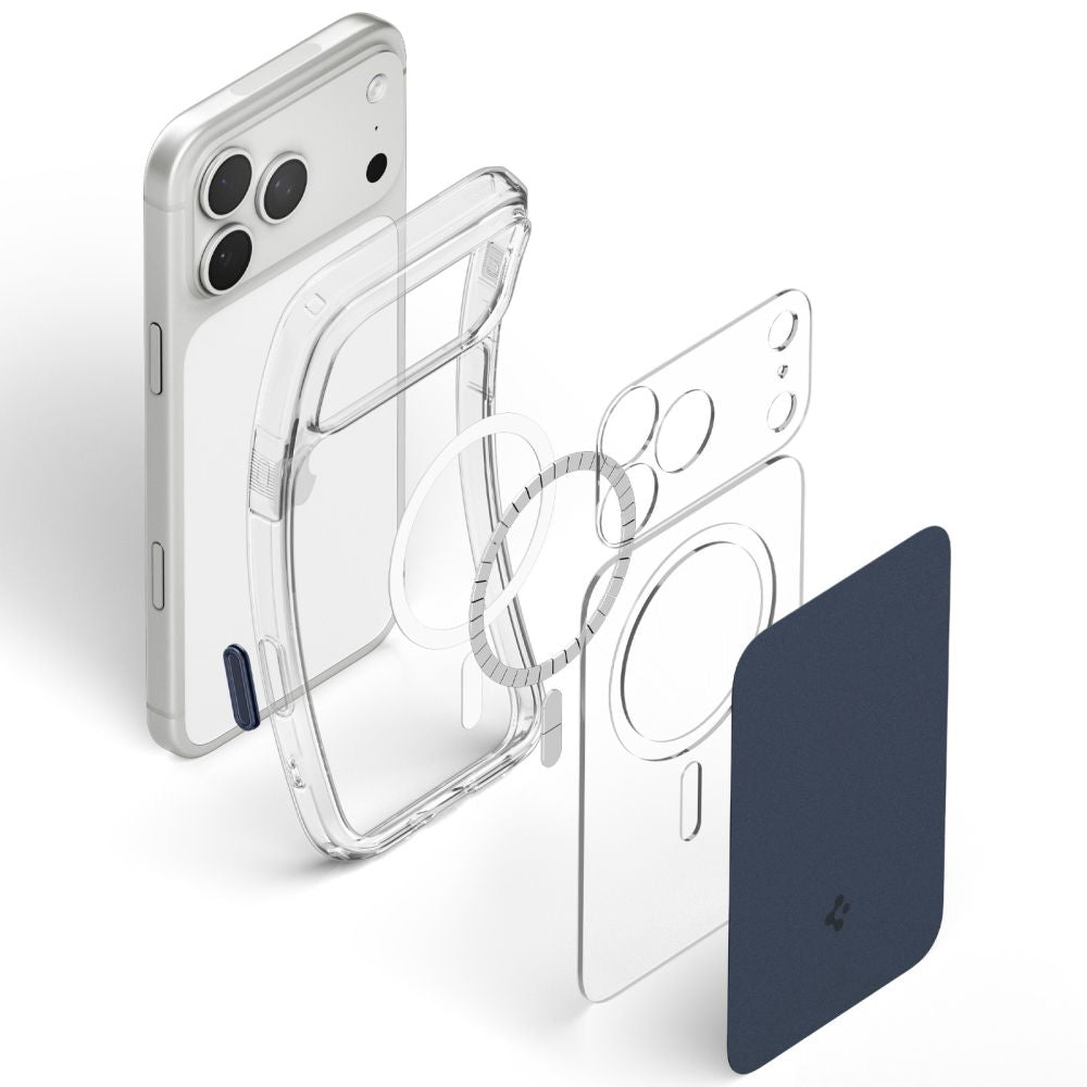 Spigen iPhone 18 Pro / iPhone 17 Pro - Σκληρή Θήκη με Πλαίσιο Σιλικόνης και MagSafe - Ultra Hybrid T Mag - Matte Blue