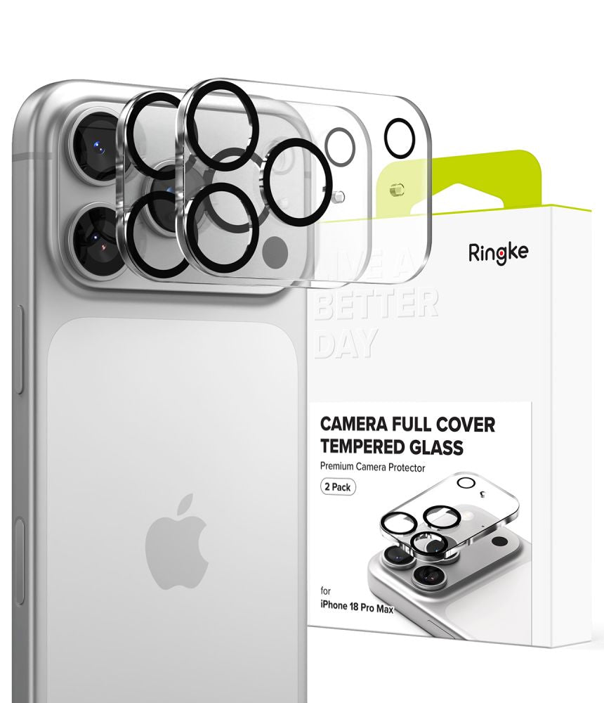 Ringke iPhone 18 Pro Max - Αντιχαρακτικό Γυαλί για την Κάμερα - Camera Full Cover - 2 Τεμάχια - Clear
