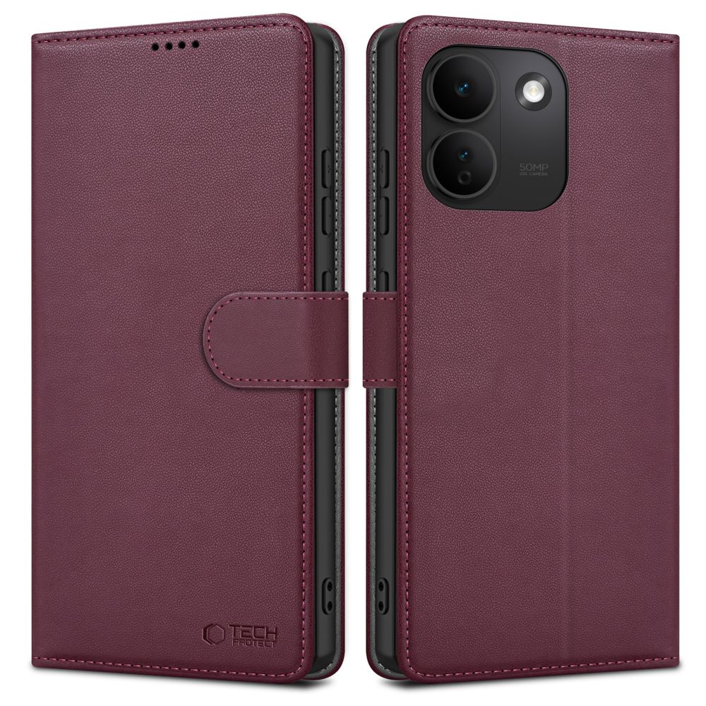 Tech-Protect Xiaomi Redmi Note 17 Pro Max 5G - Θήκη Πορτοφόλι Stand από Δερματίνη - Wallet - Mulberry