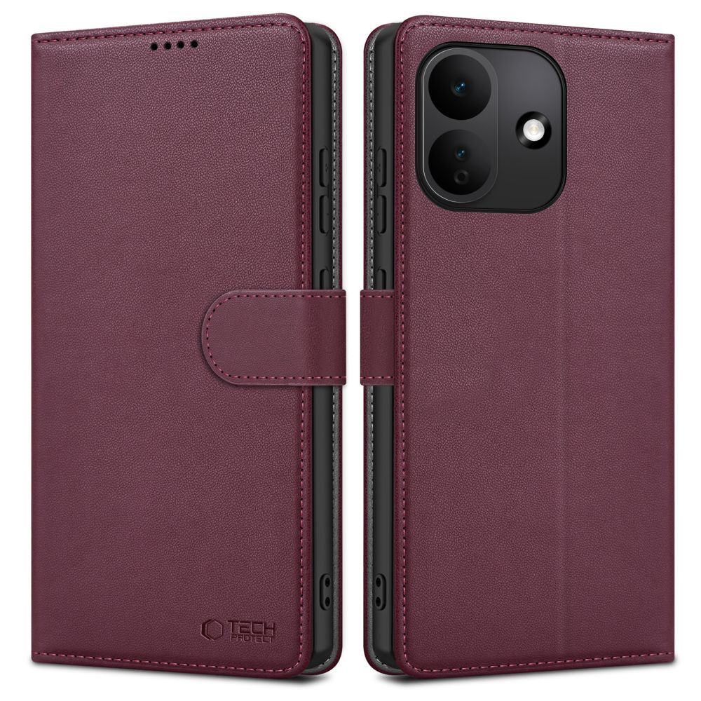 Tech-Protect Xiaomi Redmi Note 17 Pro 5G - Θήκη Πορτοφόλι Stand από Δερματίνη - Wallet - Mulberry