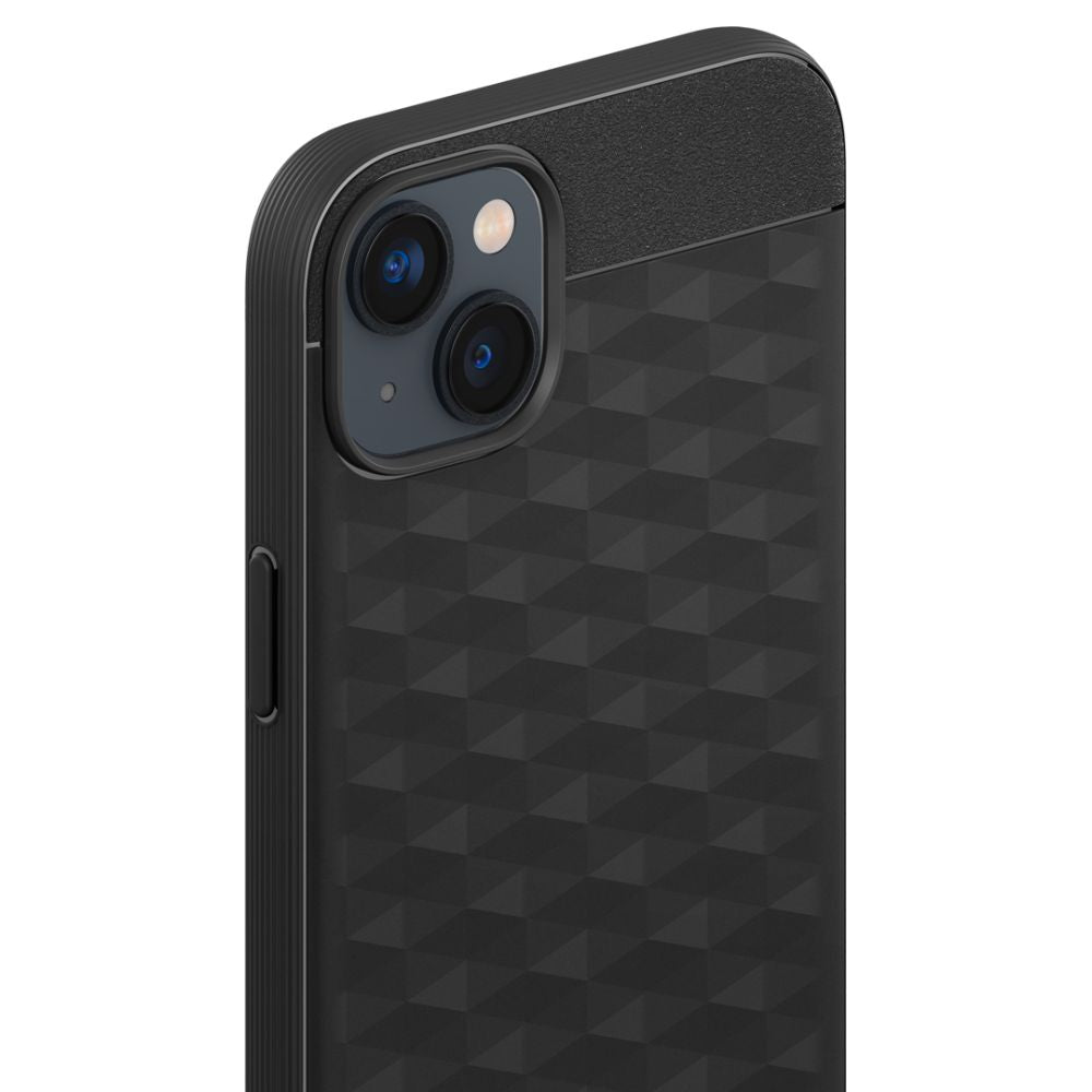 Caseology iPhone 14 Plus / iPhone 15 Plus Parallax Mag Θήκη Σιλικόνης με Σκληρό Πλαίσιο και MagSafe - Matte Black