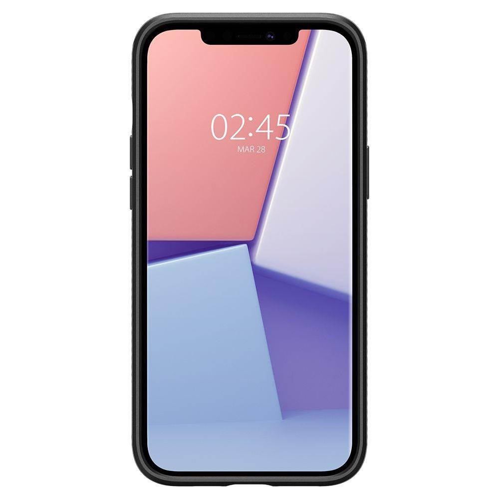 Spigen iPhone 12 / iPhone 12 Pro Liquid Air Θήκη Σιλικόνης - Matte Black