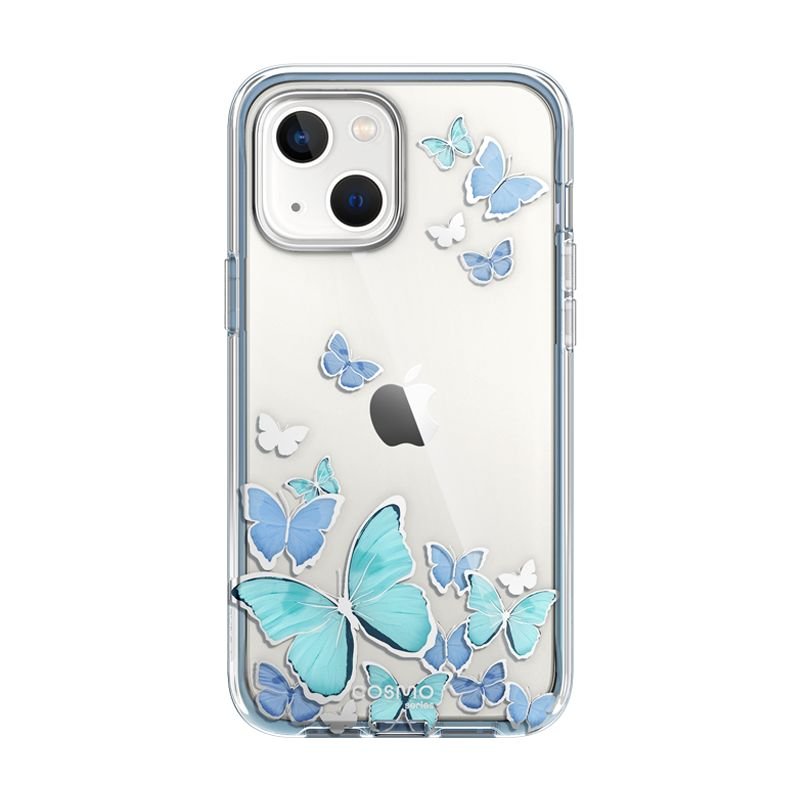 i - Blason iPhone 14 Plus Cosmo Σκληρή Θήκη με Πλαίσιο Σιλικόνης και Προστασία Οθόνης - Blue Fly