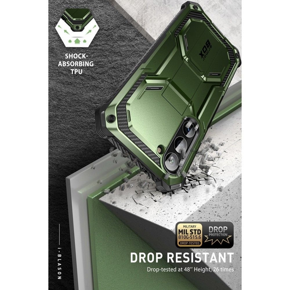 Supcase Samsung Galaxy S23 Armorbox 2 Σκληρή Θήκη με Προστασία Οθόνης και Stand - Green