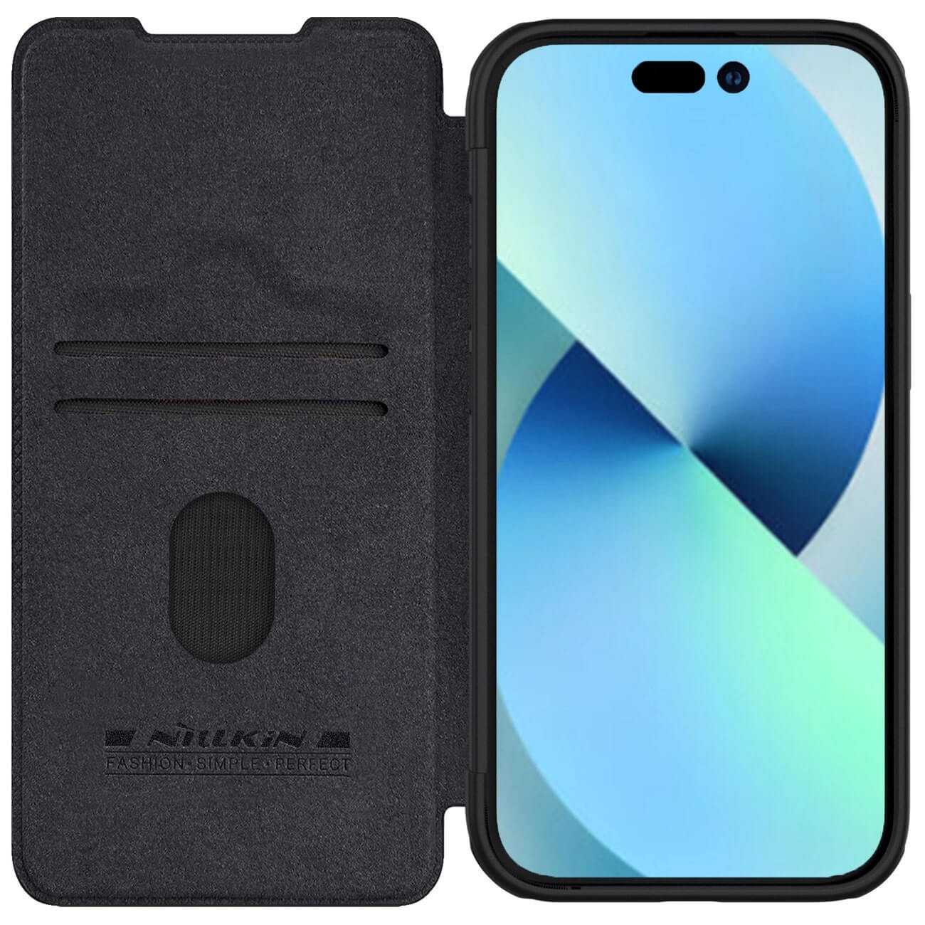 Nillkin iPhone 15 Qin Pro Leather Θήκη Βιβλίο με Κάλυμμα για την Κάμερα - Black