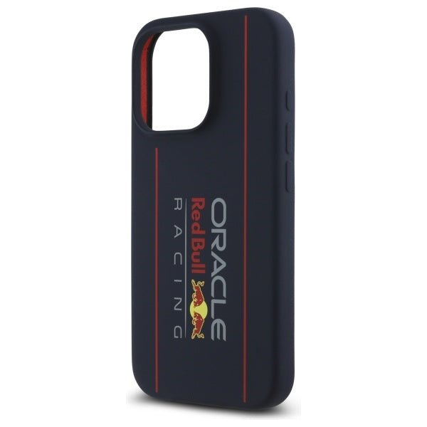 Red Bull iPhone 16 Pro Max - Silicone Vertical Logo - MagSafe Σκληρή Θήκη με Πλαίσιο Σιλικόνης - Navy - RBHMP16X24SIOLRV