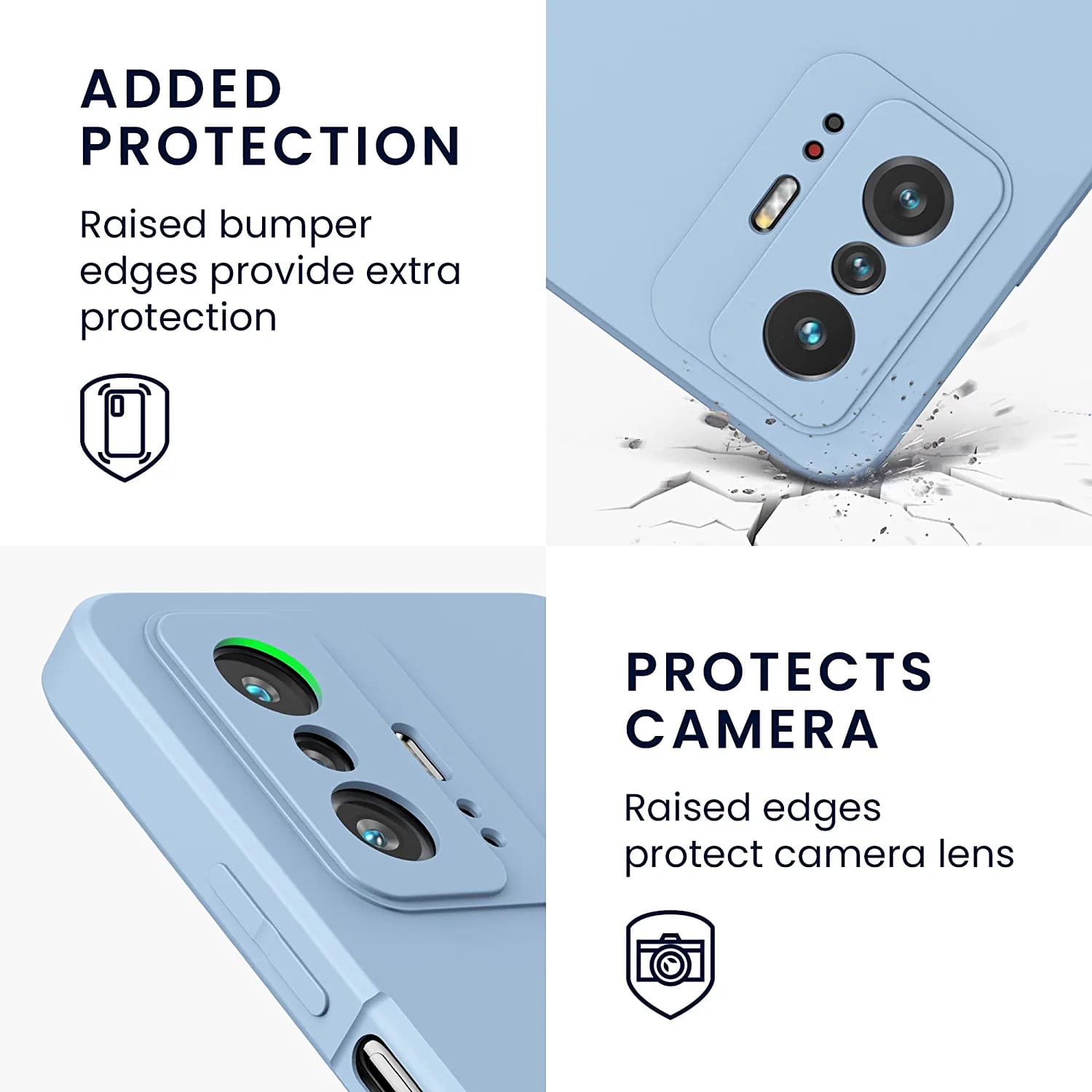 KW Xiaomi 11T / 11T Pro Θήκη Σιλικόνης Rubberized TPU - Light Blue Matte - 56573.58