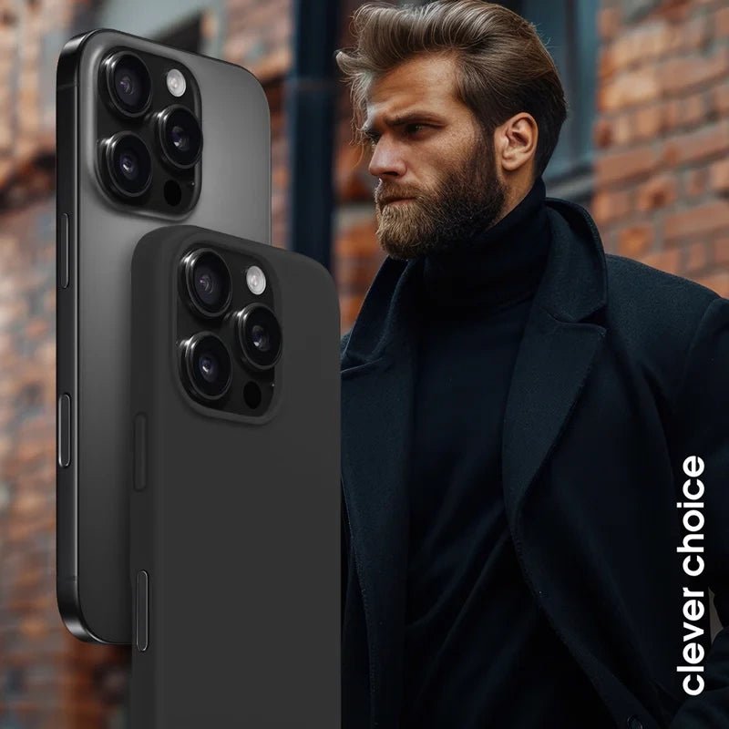 Crong iPhone 16 Pro Max Color Cover Magnetic - Θήκη Σιλικόνης με MagSafe - Black