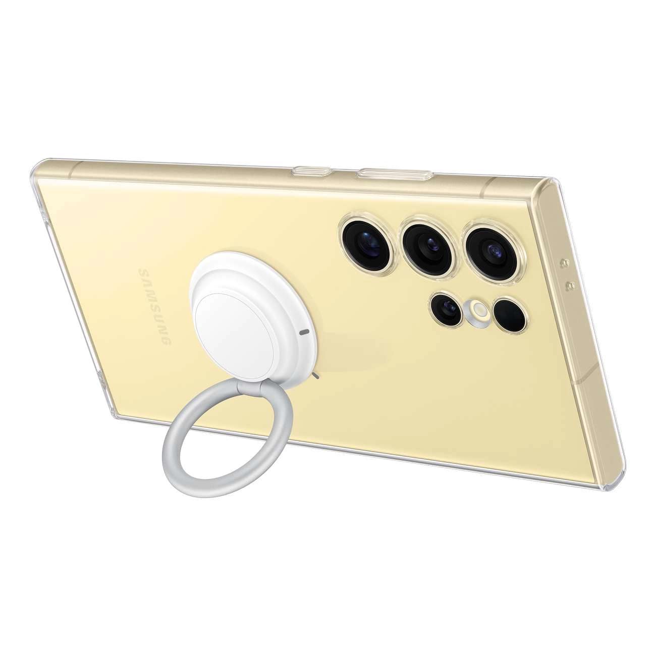 Samsung Gadget Case - Samsung Galaxy S24 Ultra Θήκη Σιλικόνης με Πολυλειτουργική Λαβή / Stand - Clear - EF - XS928CTEGWW