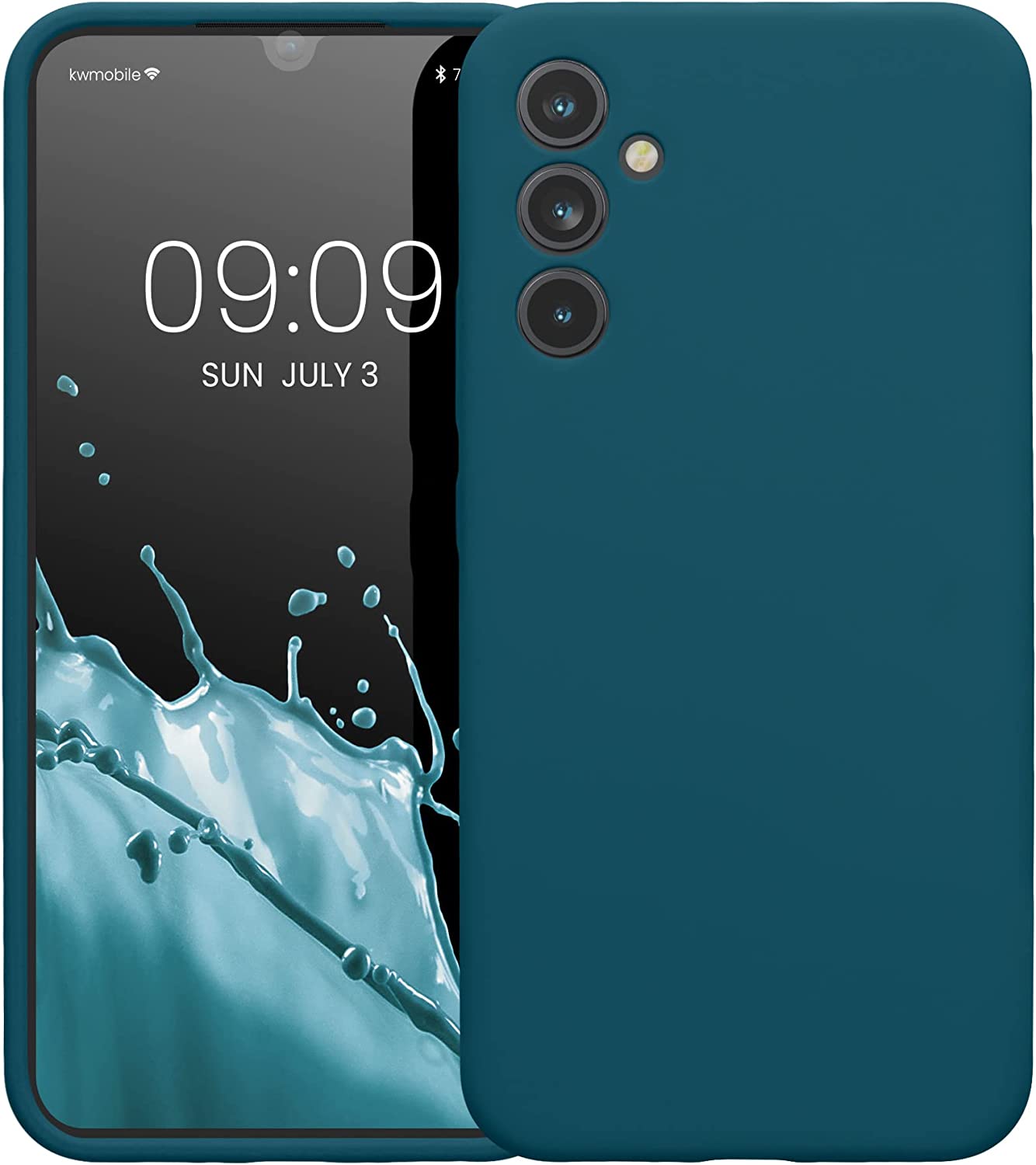 KW Samsung Galaxy A34 5G Θήκη Σιλικόνης Rubber TPU - Matte Petrol Blue - 60807.57