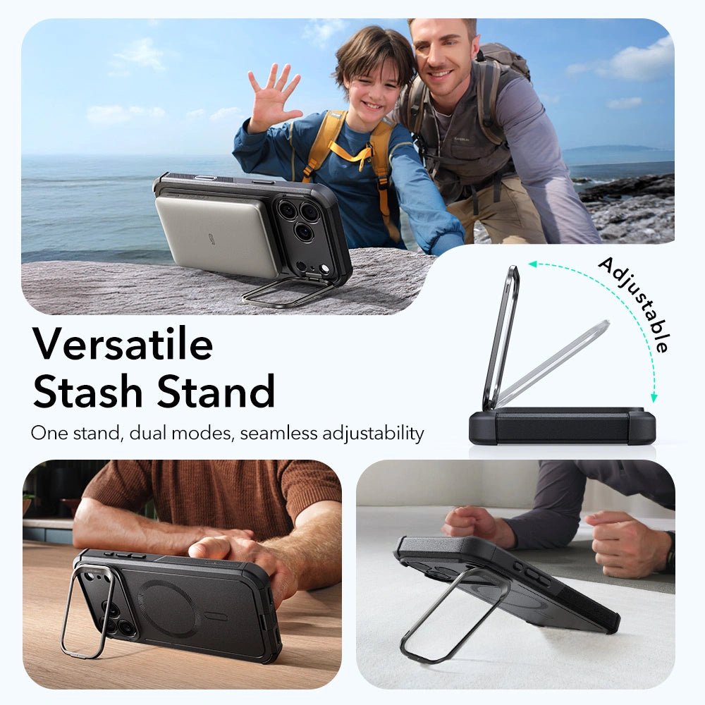 ESR iPhone 17 Pro Cyber Kickstand - Σκληρή Θήκη με Stand και MagSafe - Black