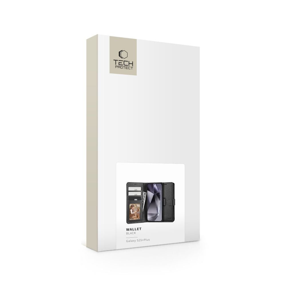 Tech - Protect Samsung Galaxy S25 Plus Θήκη Πορτοφόλι Stand από Δερματίνη - Black
