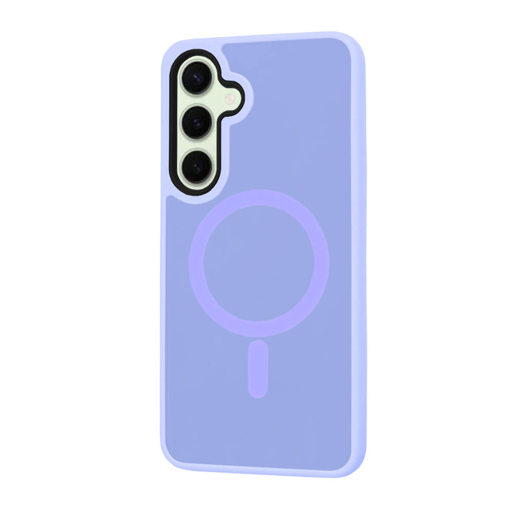 Techsuit Samsung Galaxy S25 - HaloFrost MagSafe Series - Σκληρή Θήκη με Πλαίσιο Σιλικόνης - Light Purple