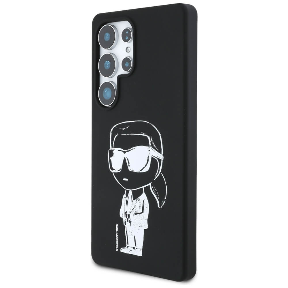 Karl Lagerfeld Samsung Galaxy S25 Ultra - Silicone Graffiti Ikonik Printed Logo - Σκληρή Θήκη Σιλικόνης με MagSafe - Black - KLHMS25LPNYKGRTK