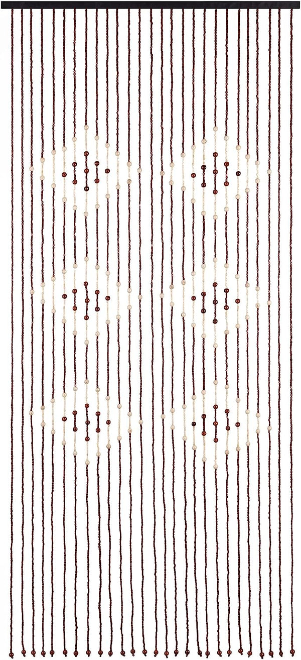 Navaris Κουρτίνα Πόρτας από Διακοσμητικές Ξύλινες Xάντρες - 90 x 200 cm - Brown - 60646.01