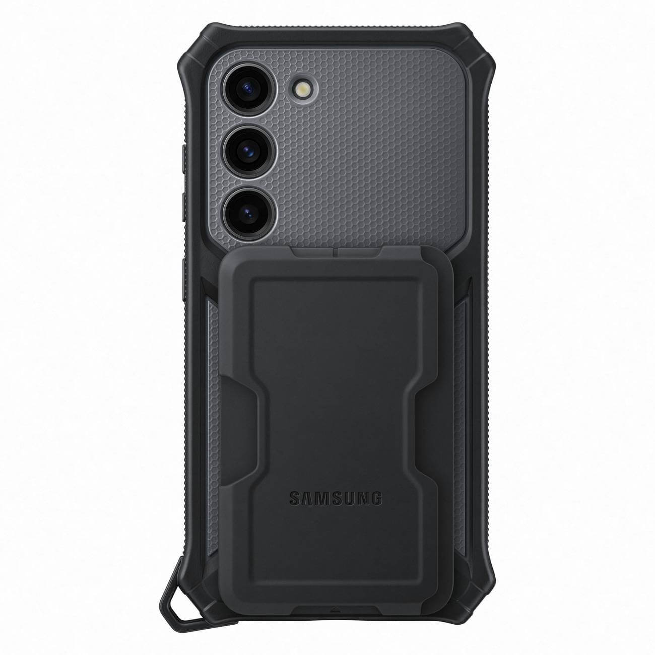 Samsung Rugged Gadget Samsung Galaxy S23 Σκληρή Θήκη με Stand και Υποδοχή για Κάρτα - Grey - EF - RS911CBEGWW