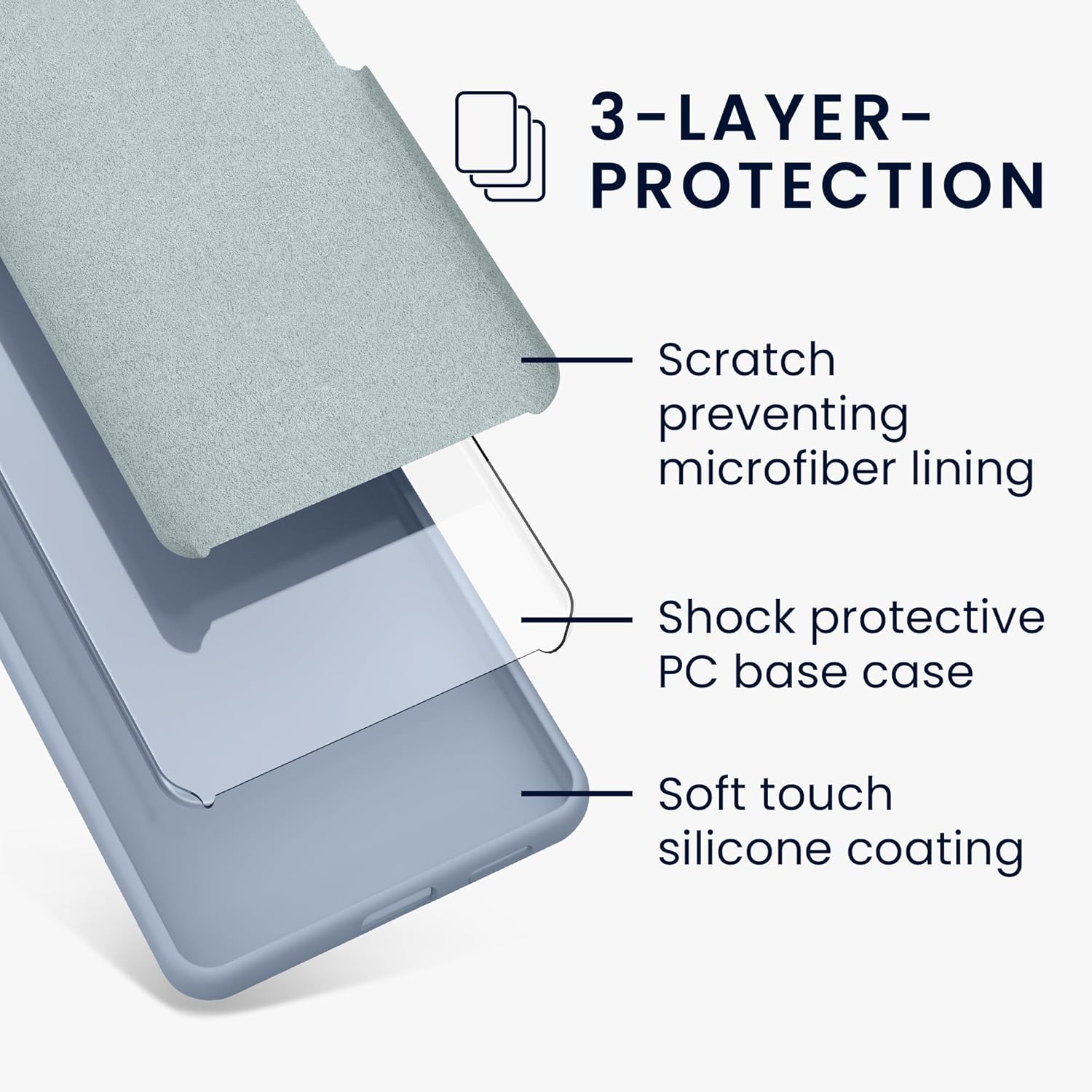 KW Samsung Galaxy S24 FE Θήκη Σιλικόνης Rubberized TPU - Light Blue Matte