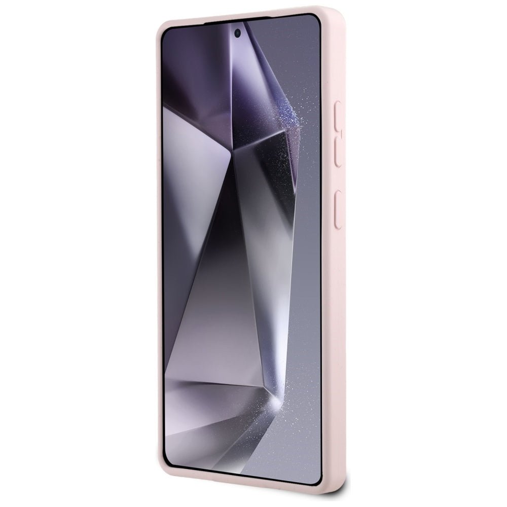Karl Lagerfeld Samsung Galaxy S25 Ultra - Silicone Double Heads and Circle - Σκληρή Θήκη Σιλικόνης με MagSafe - Pink - KLHMS25LSKCHTCP