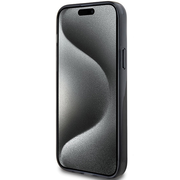 Karl Lagerfeld iPhone 15 Plus Ring Stand Karl and Choupette MagSafe Σκληρή Θήκη με Πλαίσιο Σιλικόνης και MagSafe - Διάφανη / Black - KLHMP15MHMRSKCK