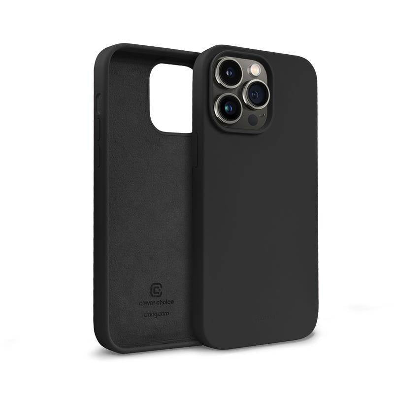 Crong iPhone 14 Pro Color Cover Θήκη Σιλικόνης - Black