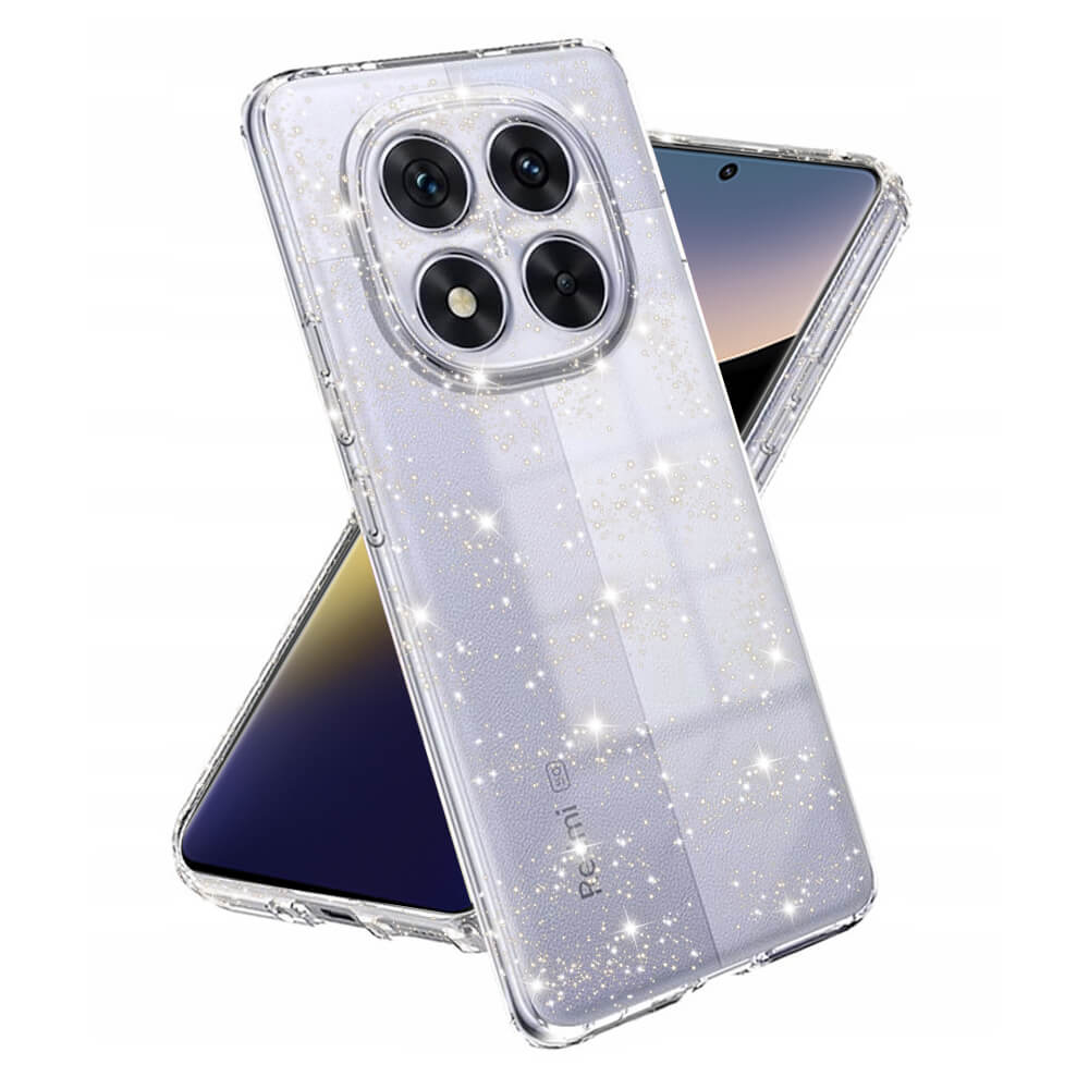 Techsuit Xiaomi Redmi Note 14 Pro 5G / Poco X7 - SparkleSkin - Θήκη Σιλικόνης με Glitter - Clear