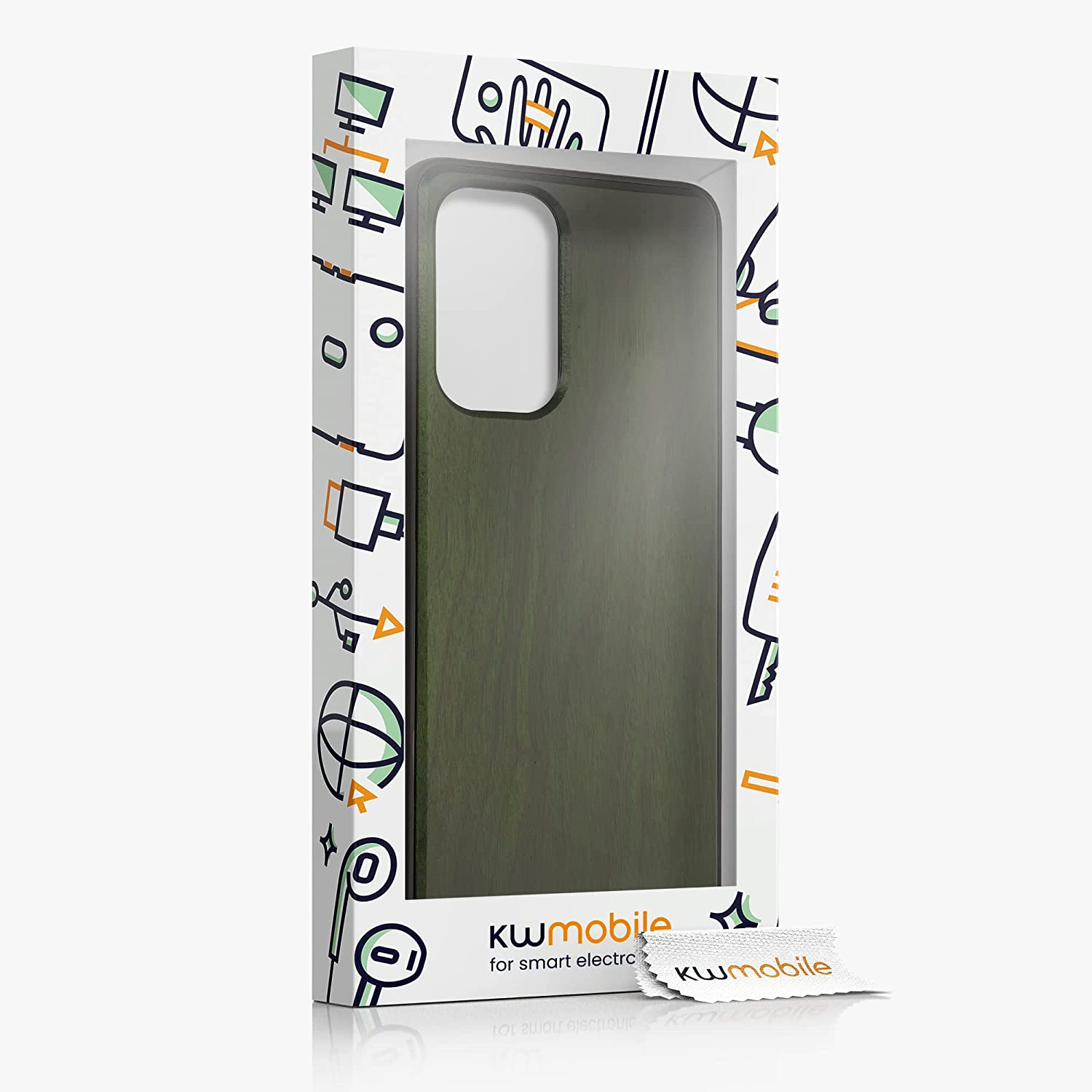 KW Samsung Galaxy A53 5G Θήκη από Φυσικό Ξύλο - Dark Green - 57997.80