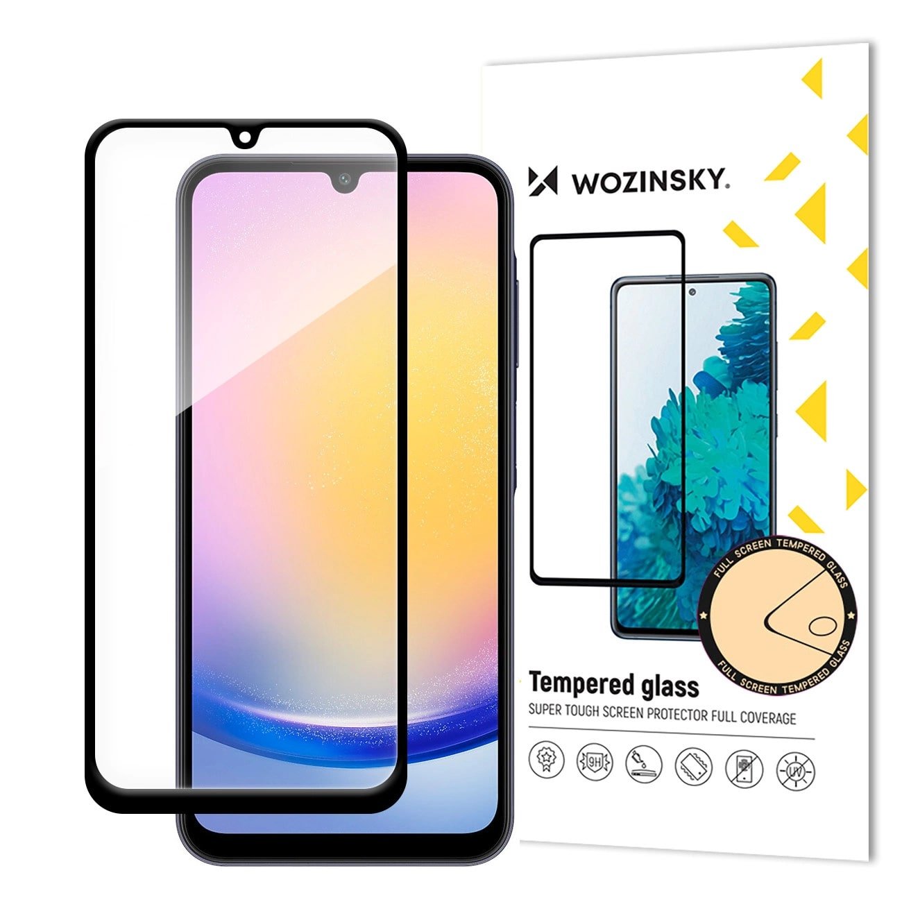 Wozinsky Samsung Galaxy A25 5G 9H Case Friendly Full Screen Full Glue Tempered Glass Αντιχαρακτικό Γυαλί Οθόνης - Black