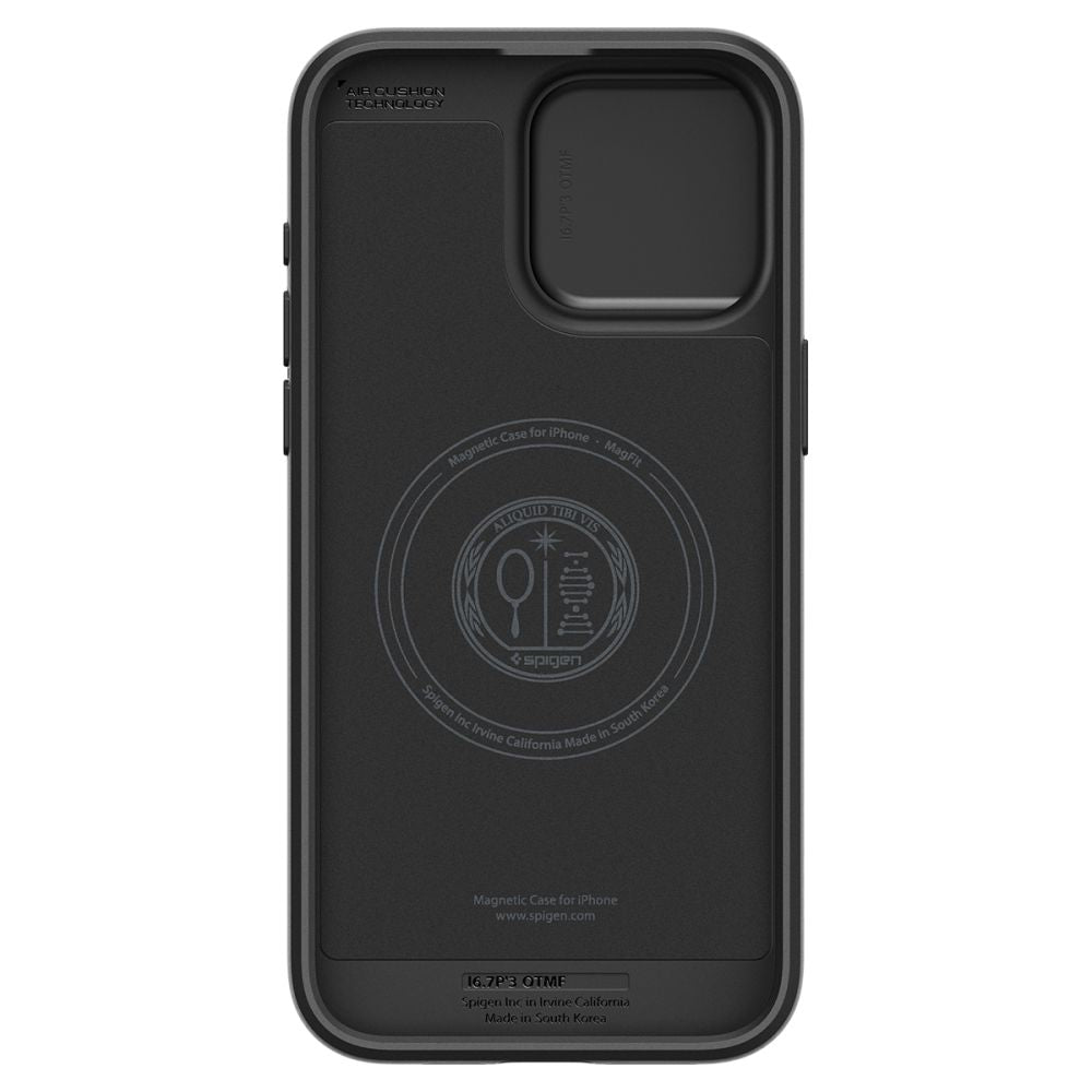 Spigen iPhone 15 Pro Optik Armor Mag Θήκη Σιλικόνης με Κάλυμμα για την Κάμερα και MagSafe - Black