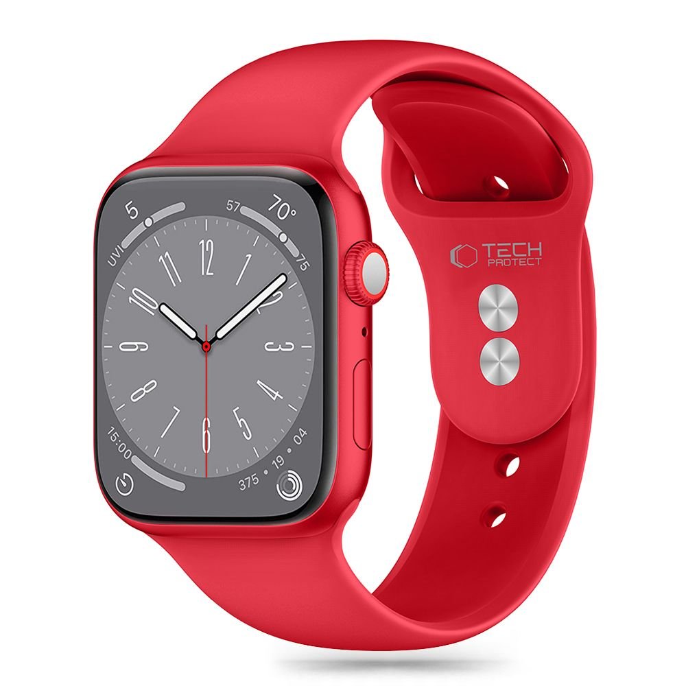 Tech - Protect Λουράκι Apple Watch 8/9/10/11 - SE (1/2/3) - Ultra (1/2/3) – 44/45/46/49mm Silicone Σιλικόνης - Red