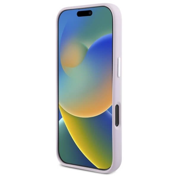 DKNY iPhone 16 Pro - Liquid Silicone Small Metal Logo - MagSafe Σκληρή Θήκη με Πλαίσιο Σιλικόνης - Pink