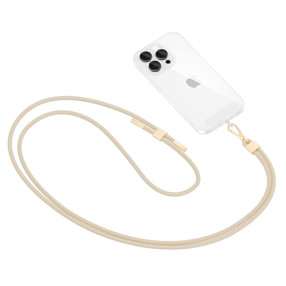 Tech - Protect C2S Rope CrossBody Strap - Universal Λουράκι για Θήκη Κινητού - Beige / Gold