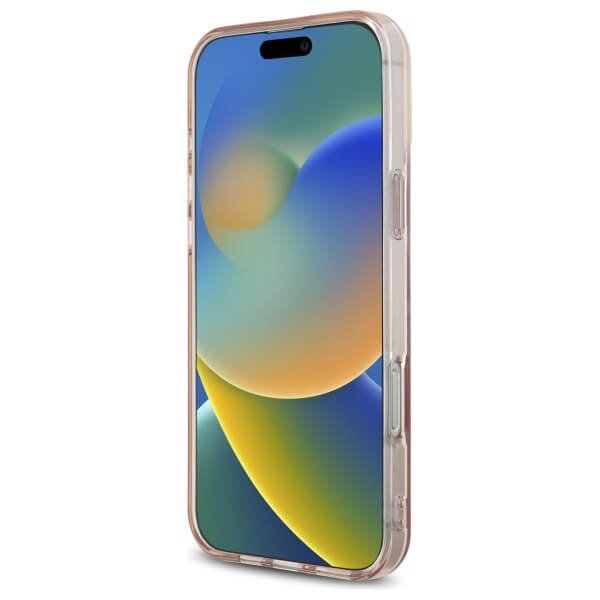 Guess iPhone 16 Pro Max - IML Heart - Σκληρή Θήκη με Πλαίσιο Σιλικόνης - Pink - GUHCP16XHCHGSPP