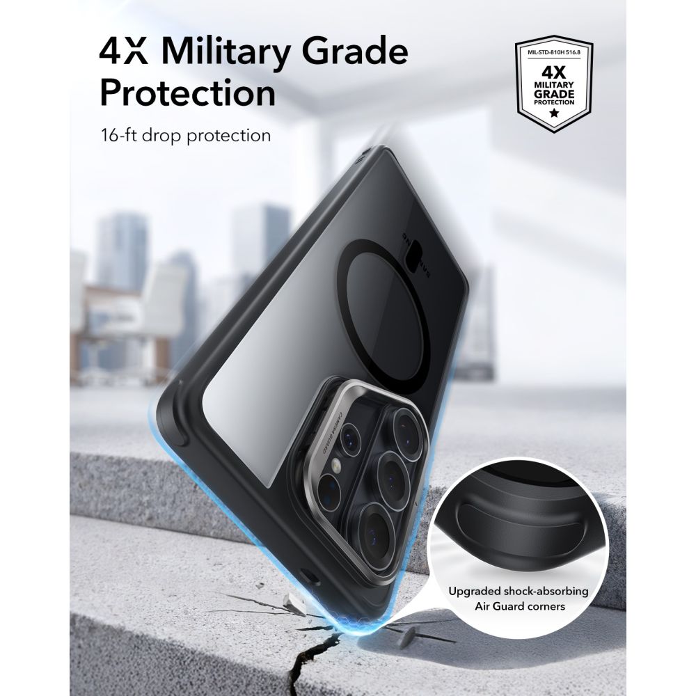 ESR Samsung Galaxy S26 Ultra - Σκληρή Θήκη με Πλαίσιο Σιλικόνης και MagSafe - Classic Hybrid Kickstand MagSafe - Clear / Black