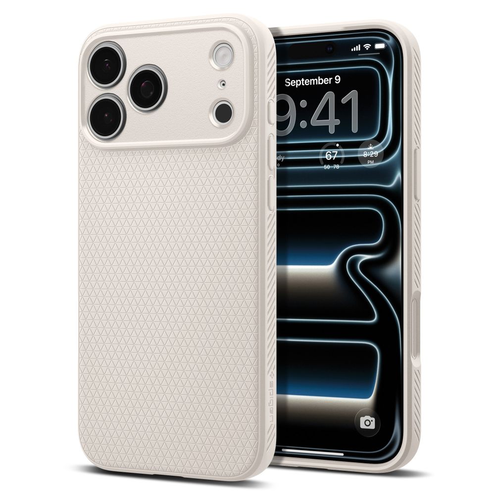 Spigen iPhone 18 Pro / iPhone 17 Pro - Θήκη Σιλικόνης - Liquid Air - Natural Titanium