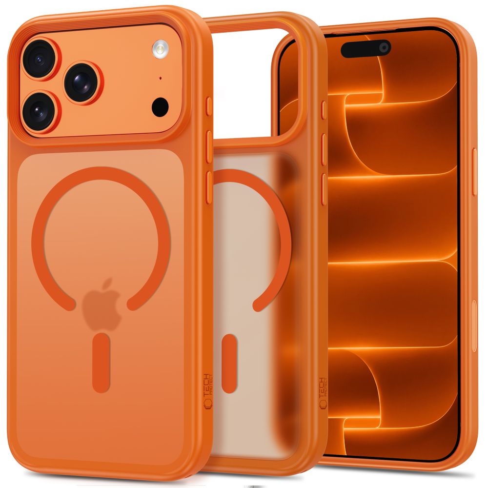 Tech-Protect iPhone 18 Pro / iPhone 17 Pro - Σκληρή Θήκη MagSafe με Πλαίσιο Σιλικόνης - MagMat MagSafe CC - Matte Cosmic Orange