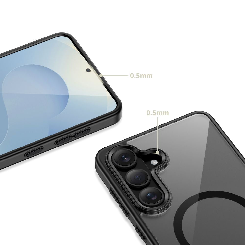 Tech - Protect Samsung Galaxy S26 Plus - Σκληρή Θήκη με Πλαίσιο Σιλικόνης και MagSafe - MagMat MagSafe - Clear / Black