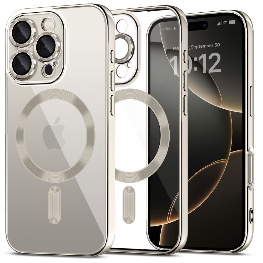 Tech - Protect iPhone 16 Pro Max MagFlex Θήκη Σιλικόνης TPU με MagSafe - Shiny Titanium