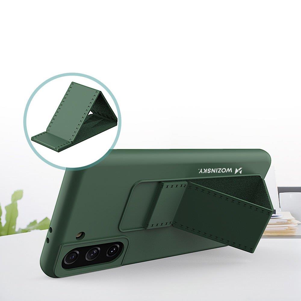 Wozinsky Samsung Galaxy S21 Kickstand Case - Θήκη Σιλικόνης με Finger Holder και Stand - Grey