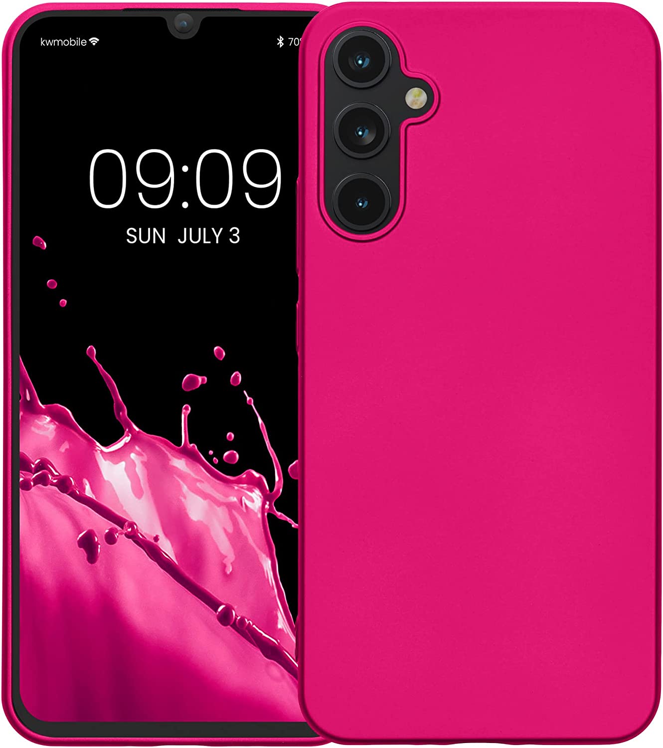 KW Samsung Galaxy A34 5G Θήκη Σιλικόνης TPU - Metallic Pink - 60810.65