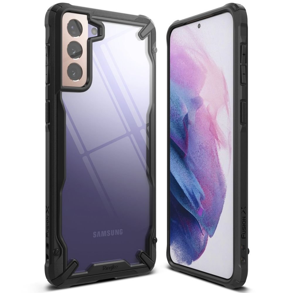 Ringke Samsung Galaxy S21 Fusion X Σκληρή Θήκη με Πλαίσιο Σιλικόνης - Black - Διάφανη