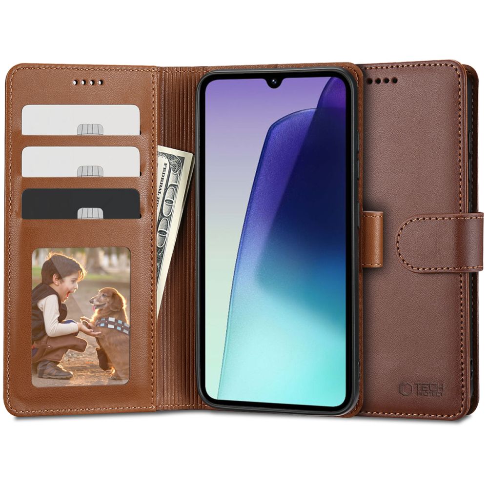 Tech - Protect Xiaomi Redmi 14C / Poco C75 Θήκη Πορτοφόλι Stand από Δερματίνη - Brown