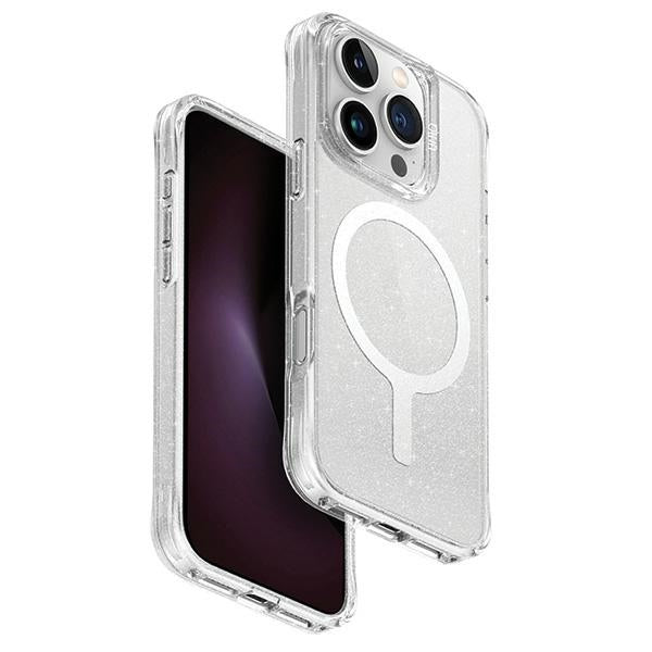 Uniq iPhone 16 Pro Max LifePro Xtreme Magclick Σκληρή Θήκη με Πλαίσιο Σιλικόνης και MagSafe - Διάφανη / Glitter