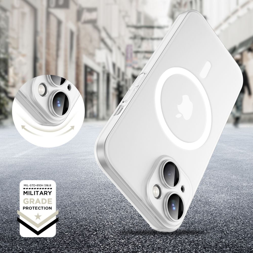 Tech - Protect iPhone 15 MagSlim - Σκληρή Θήκη με MagSafe - Matte / White