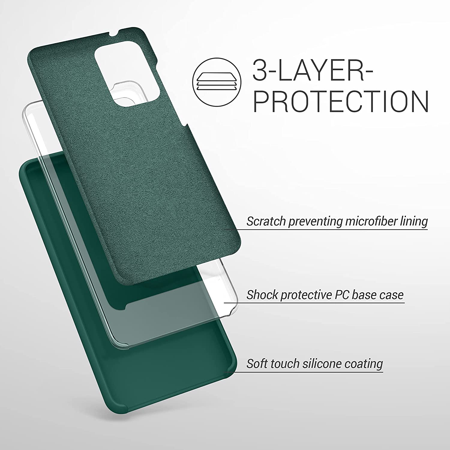 KW Samsung Galaxy A52 / A52 5G / A52s 5G Θήκη Σιλικόνης Rubber TPU - Turquoise Green - 54347.184