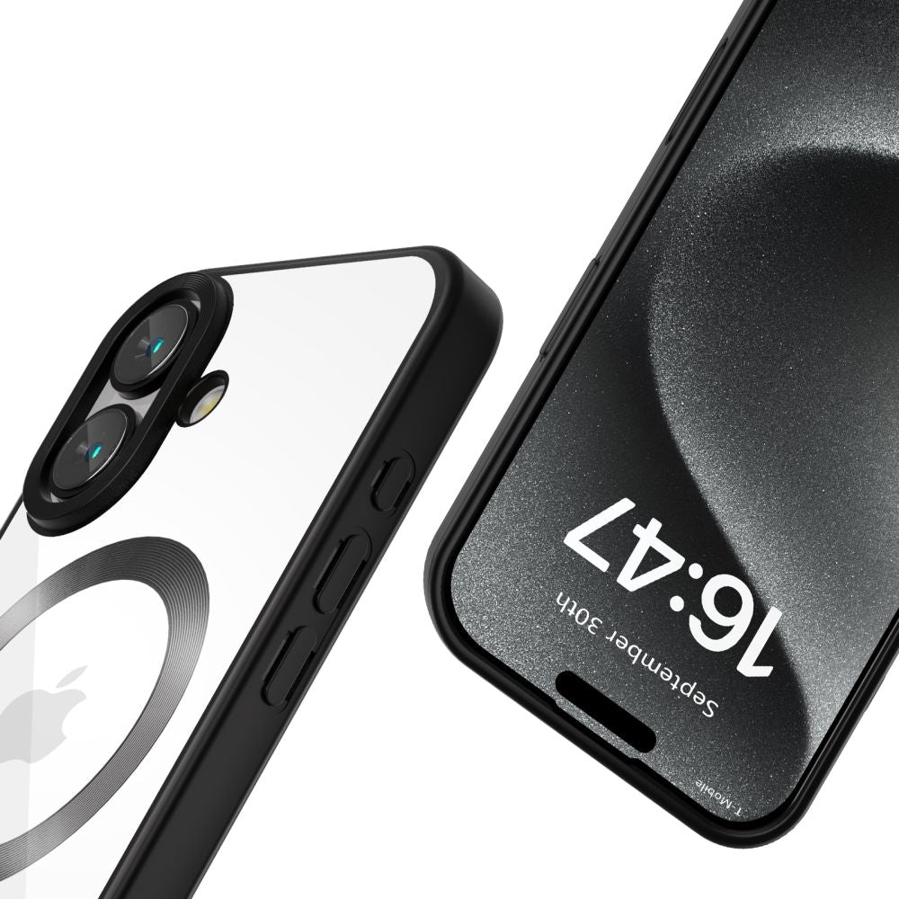 Tech - Protect iPhone 16 MagFlex Θήκη Σιλικόνης TPU με MagSafe - Διάφανη / Satin Black
