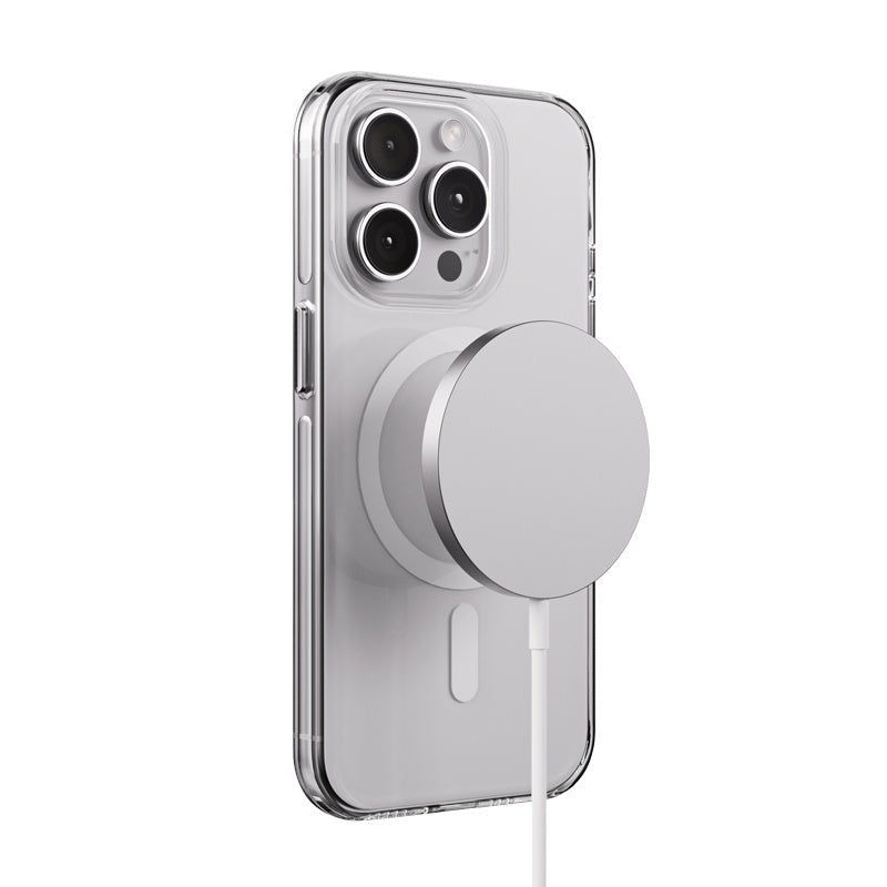 Crong iPhone 15 Pro Clear Mag Pro - Σκληρή Θήκη με MagSafe - Clear