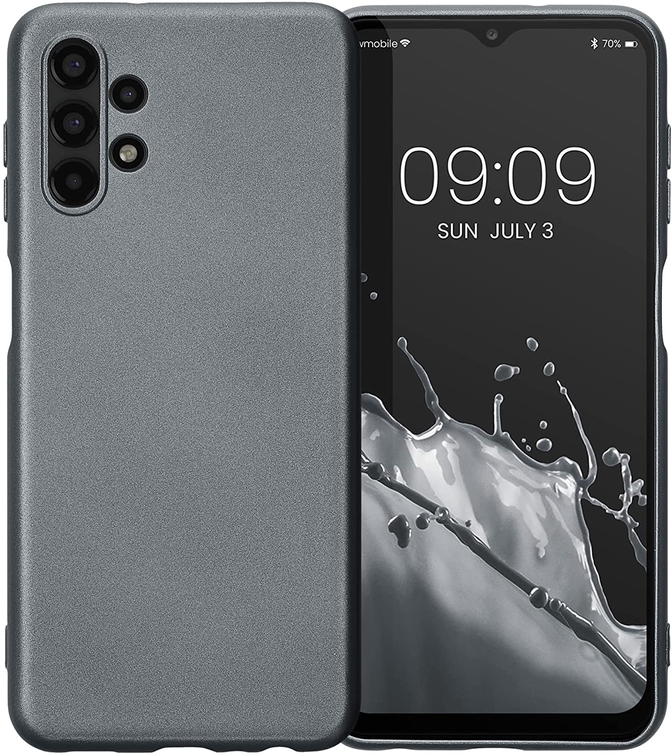 KW Samsung Galaxy A13 4G Θήκη Σιλικόνης TPU - Metallic Grey - 58021.232