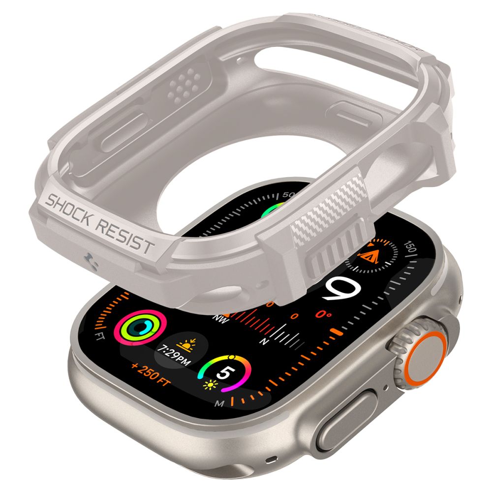 Spigen Θήκη Apple Watch Ultra (1/2/3) - 49mm Rugged Armor - Dune Beige